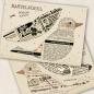 Preview: Bastelkarte Retrovogel - Set mit Briefumschlag