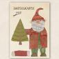 Preview: Bastelkarte Wichtel mit Tannenbaum - Kantensitzer