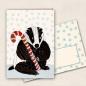 Preview: Doppelkarte Dachs mit Zuckerstange