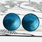 Preview: Ohrstecker metallic aqua