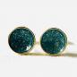Preview: Gold Plated Stud Earrings – Shimmering turquoise inside