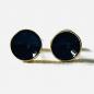 Preview: Gold Plated Stud Earrings – Shimmering black inside