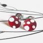 Preview: Ohrstecker Punkte rot