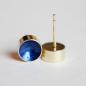 Preview: Funkel Schalen - Ohrstecker in gold blau