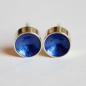 Preview: Funkel Schalen - Ohrstecker in gold blau