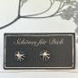 Preview: Sparkling stud earrings with star in silver black