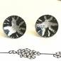 Preview: Sparkling stud earrings with star in silver black