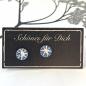 Preview: Sparkling stud earrings with star in white blue