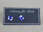 Preview: Lack Ohrstecker blau mit Punkten
