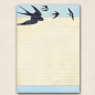 Preview: A4 Briefpapier - Schwalben