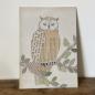 Preview: Owl - print poster art print A4 on cardboard - Kopie