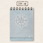 Preview: Skizzenblock Notizbuch DIN A6 - Windrose