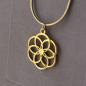 Preview: small flower - Pendant in Gold-Plated Stainless Steel on a Delicate Chain