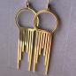 Preview: Gold-Plated Stainless Steel Earrings – Geometric Design - Art déco