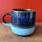 Preview: Tasse – blau gestreift, Steingut, 390 ml