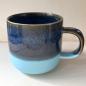 Preview: Tasse – blau gestreift, Steingut, 390 ml