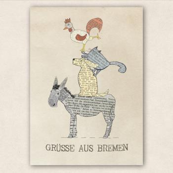 Postkarte Grüße aus Bremen