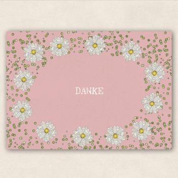 Postkarte Danke - Gänseblümchen
