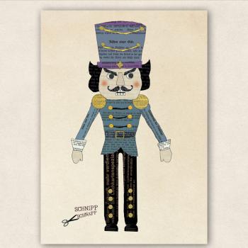 Craft card featuring a nutcracker