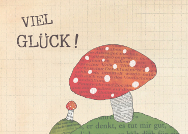 Postkarte Glückspilz