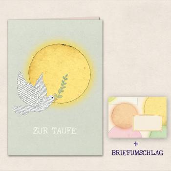 Doppelkarte : zur Taufe - Taube