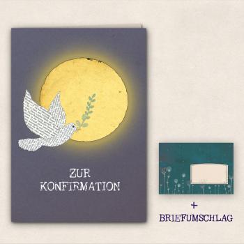 Doppelkarte : zur Konfirmation Taube