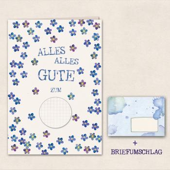 Doppelkarte : Alles Gute zum.... Jubiläumskarte (SALE)