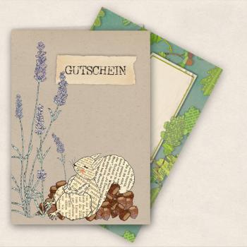 Gift certificate - Double card with matching envelope - Squirrel
