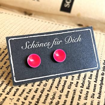 Lack Ohrstecker in neon pink