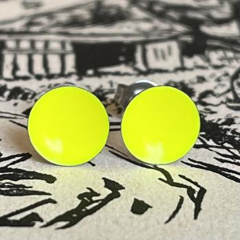 Lack Ohrstecker in neon gelb