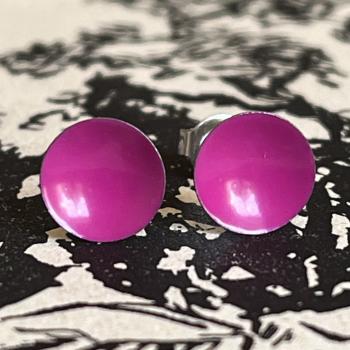 Lack Ohrstecker in neon violett