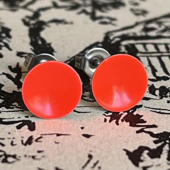 Ohrstecker neon orange