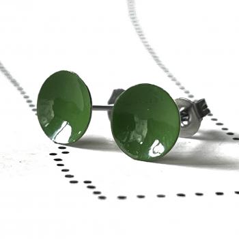 Ohrstecker uni grün
