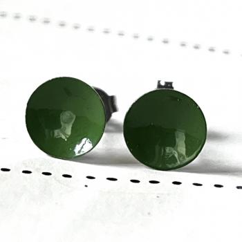 Ohrstecker uni grün