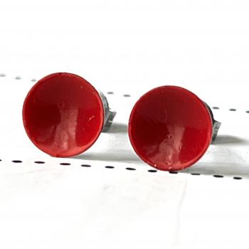 Ohrstecker uni rot