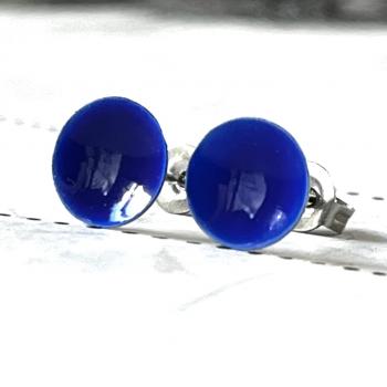 Ohrstecker uni blau
