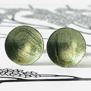 Ohrstecker metallic oliv