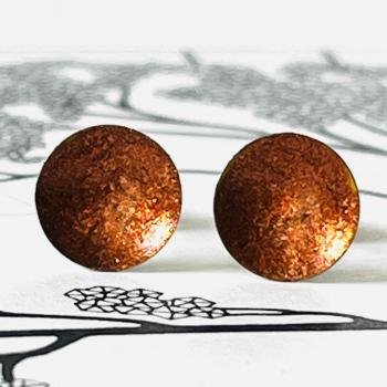 Ohrstecker metallic Kupfer