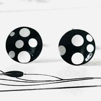 Ohrstecker Punkte schwarz