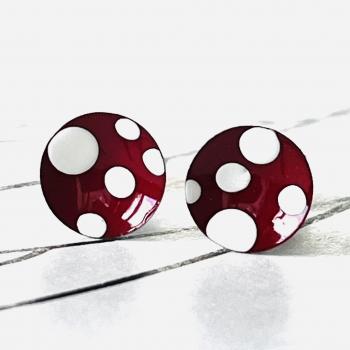 Ohrstecker Punkte rot