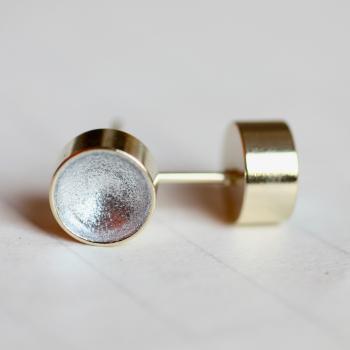 Funkel Schalen - Ohrstecker in gold silber