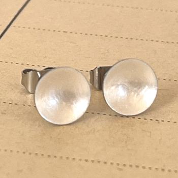 Preview: Ohrstecker metallic Perlmutt