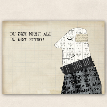 Postkarte Du bist retro