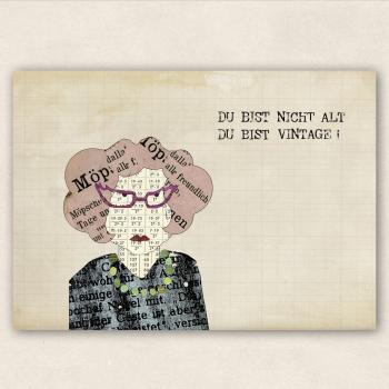 Postkarte Du bist vintage