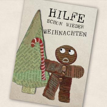 Postkarte Hilfe! Weihnachten! (SALE)