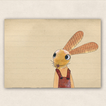 Postkarte Hase