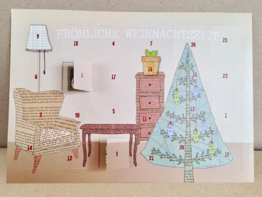 Postkarten Adventskalender - Wohnzimmer