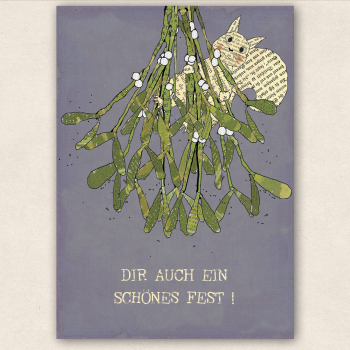 Postkarte  Mistelzweig