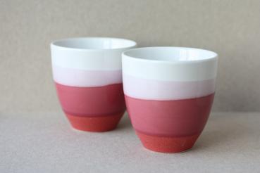 Streifentasse rot