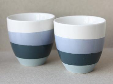 Streifentasse blau